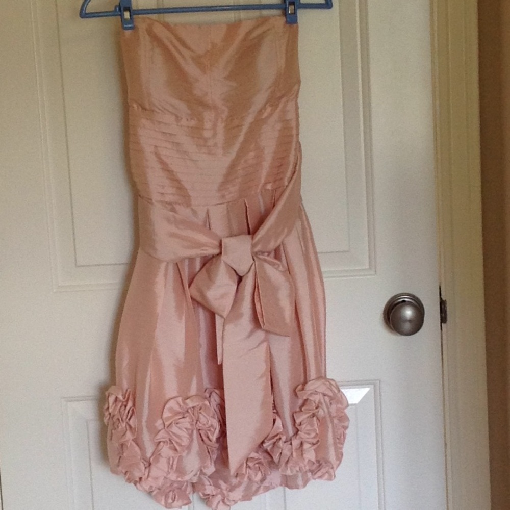Pink taffeta prom/bridesmaid dress